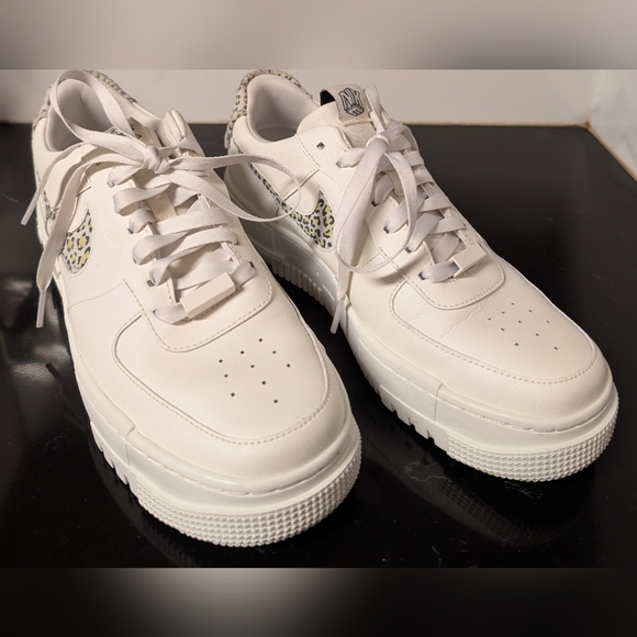 Nike Air Force 1 Pixel SE Leopard Print Sail/Lemon Sneakers Size 10 MSRP $140 - Picture 7 of 13